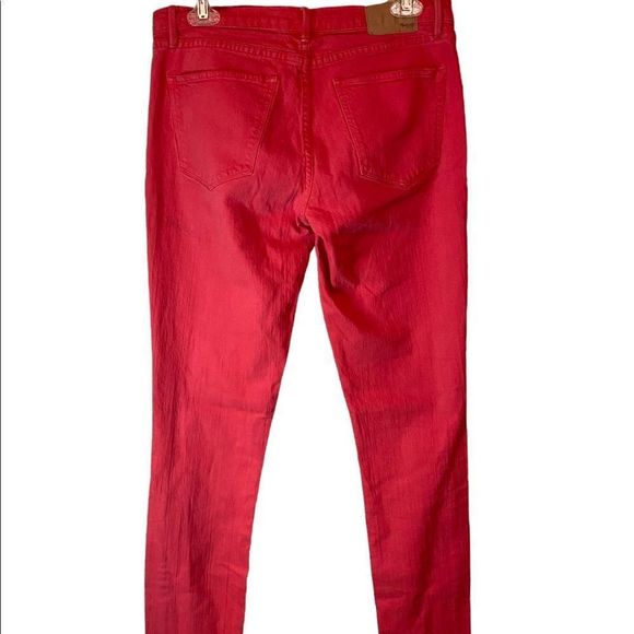 Madewell Women's Skinny Jeans in Bright Red - Picture 6 of 9